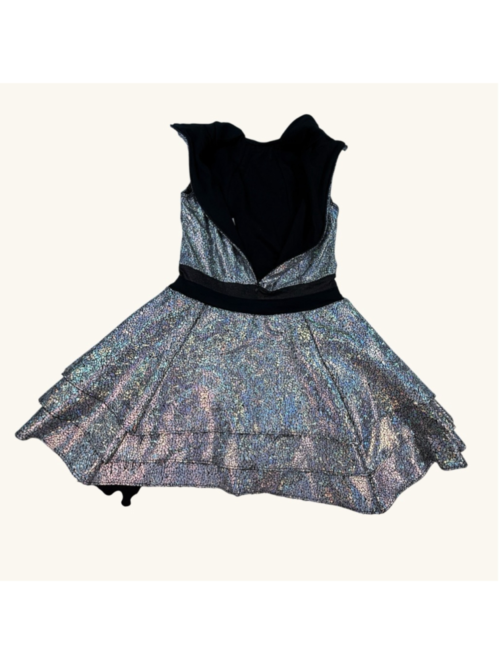 Tenth House Dance Costume Dress Black Silver Holographic Contemporary Jazz Adult - Picture 3 of 10